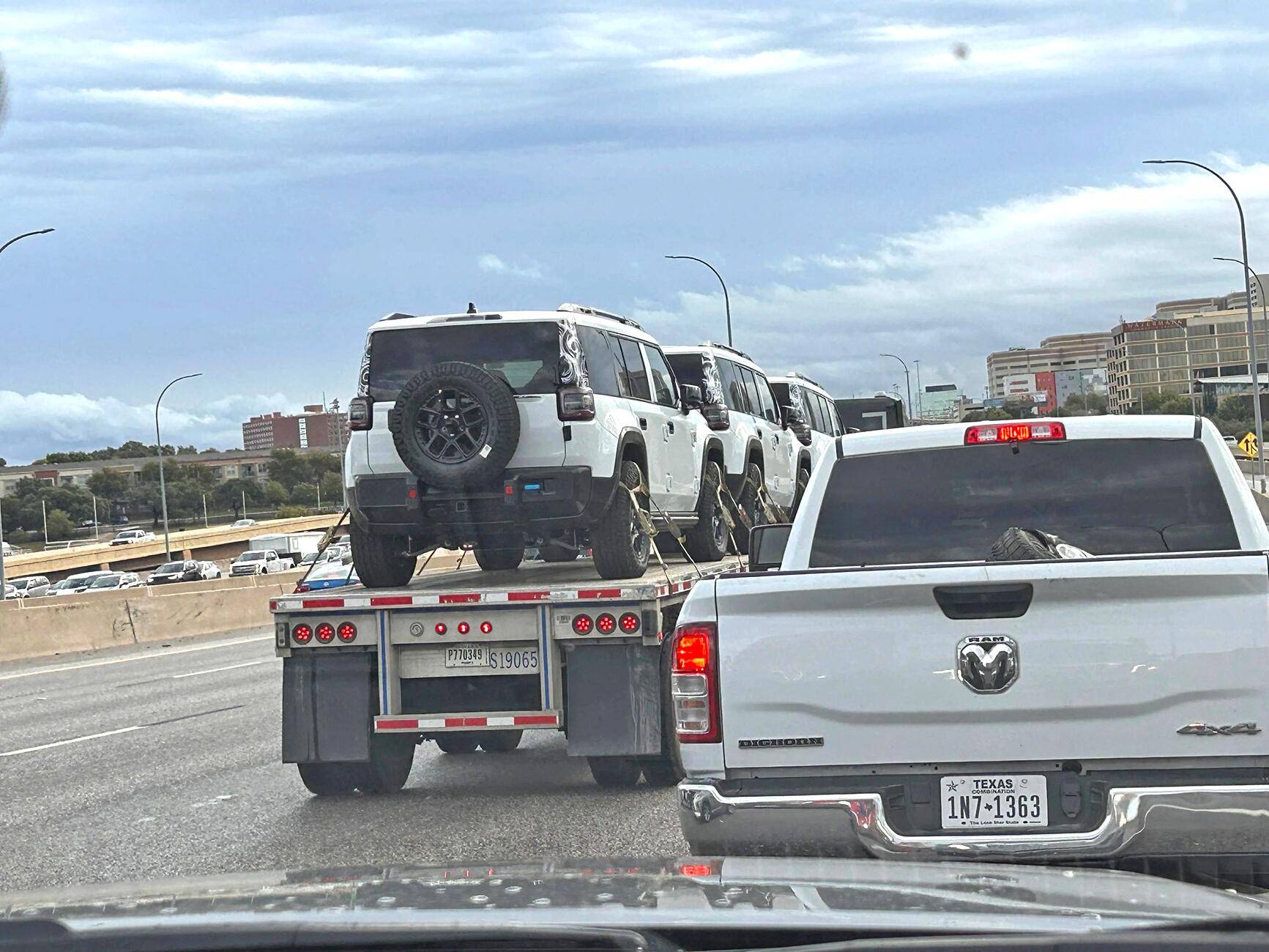 Jeep Recon EV White Jeep Recon EVs spotted during transport 2025 2026 White Jeep Recon EV spotted 3