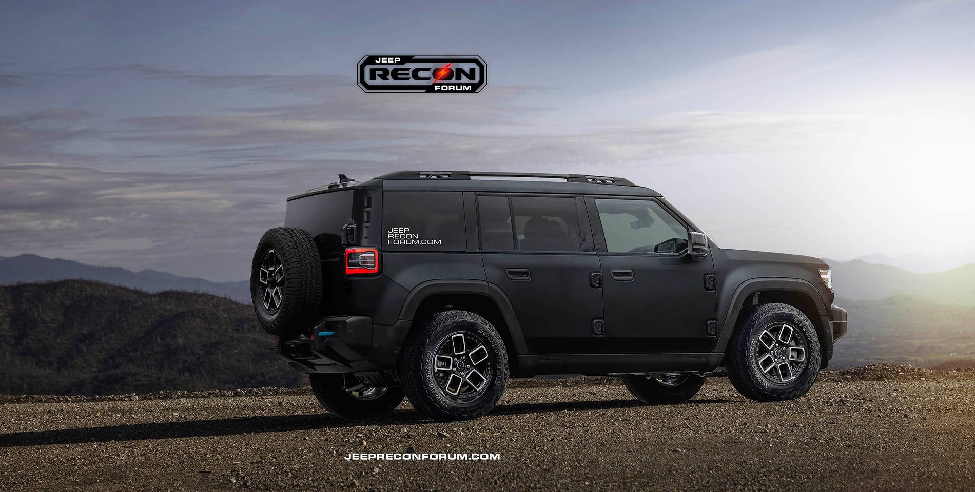 Jeep Recon EV Preview: 2025 Jeep Recon Colors w/ Black & White Roofs Jeep Recon Black Rear 1 