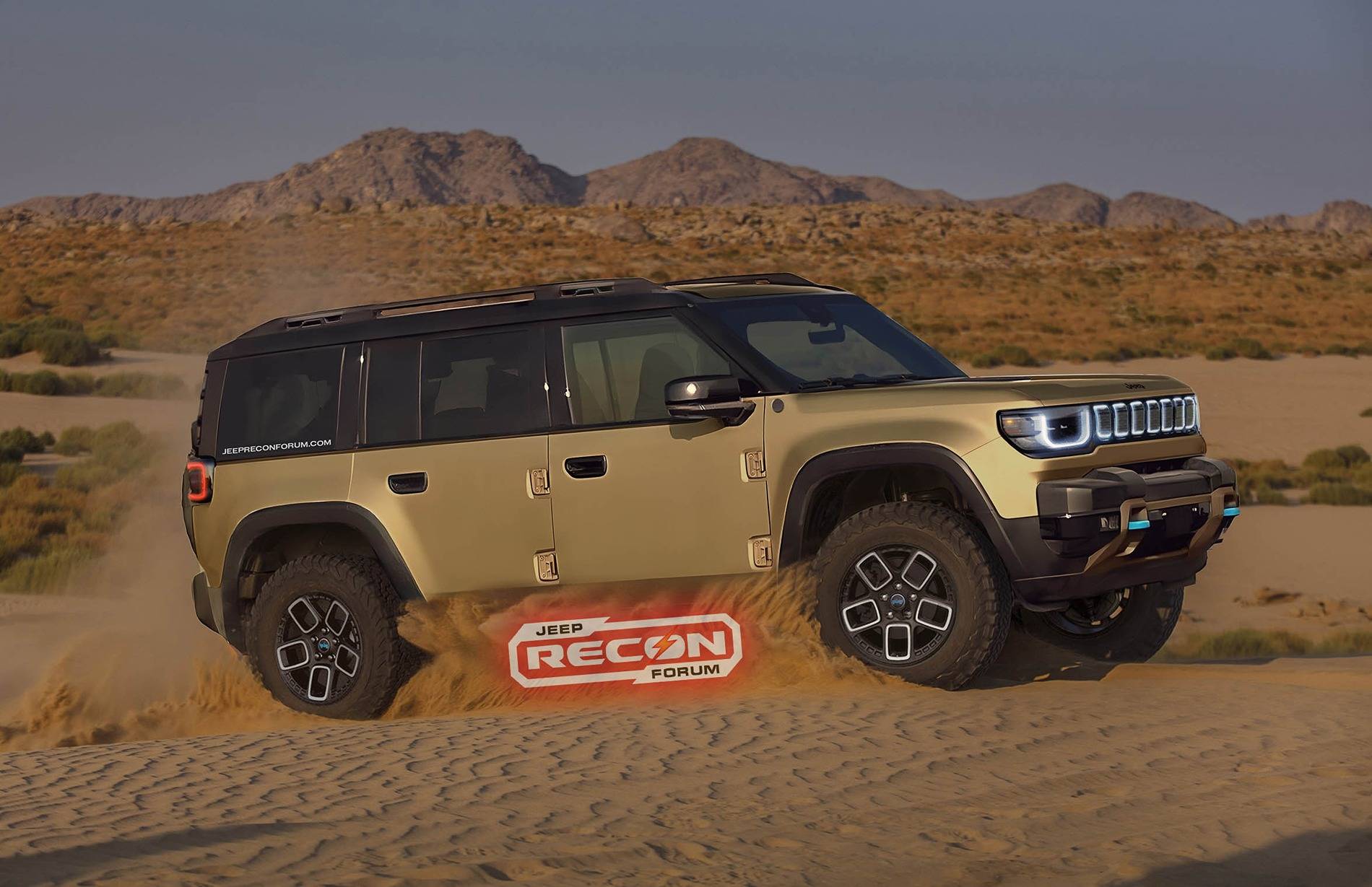 Jeep Recon EV Preview: 2025 Jeep Recon Colors w/ Black & White Roofs Jeep Recon (concept)