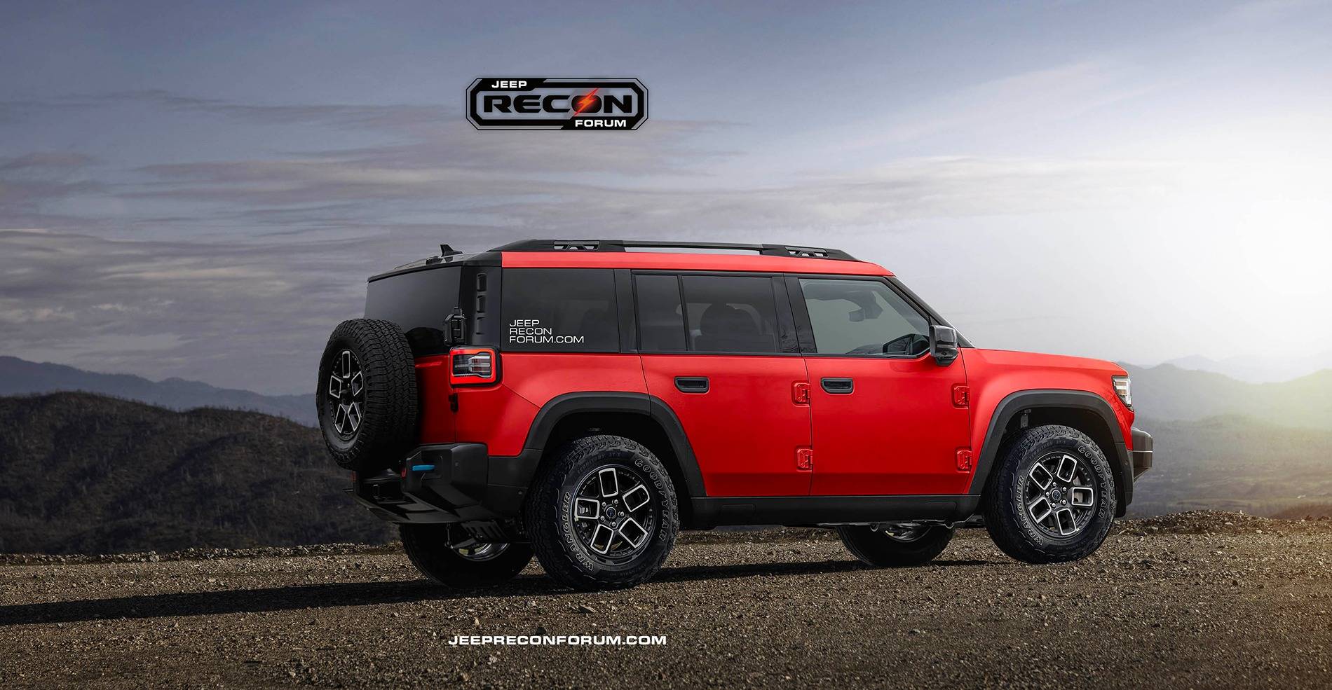 Jeep Recon EV Preview: 2025 Jeep Recon Colors w/ Black & White Roofs Jeep Recon Rear 1 copy