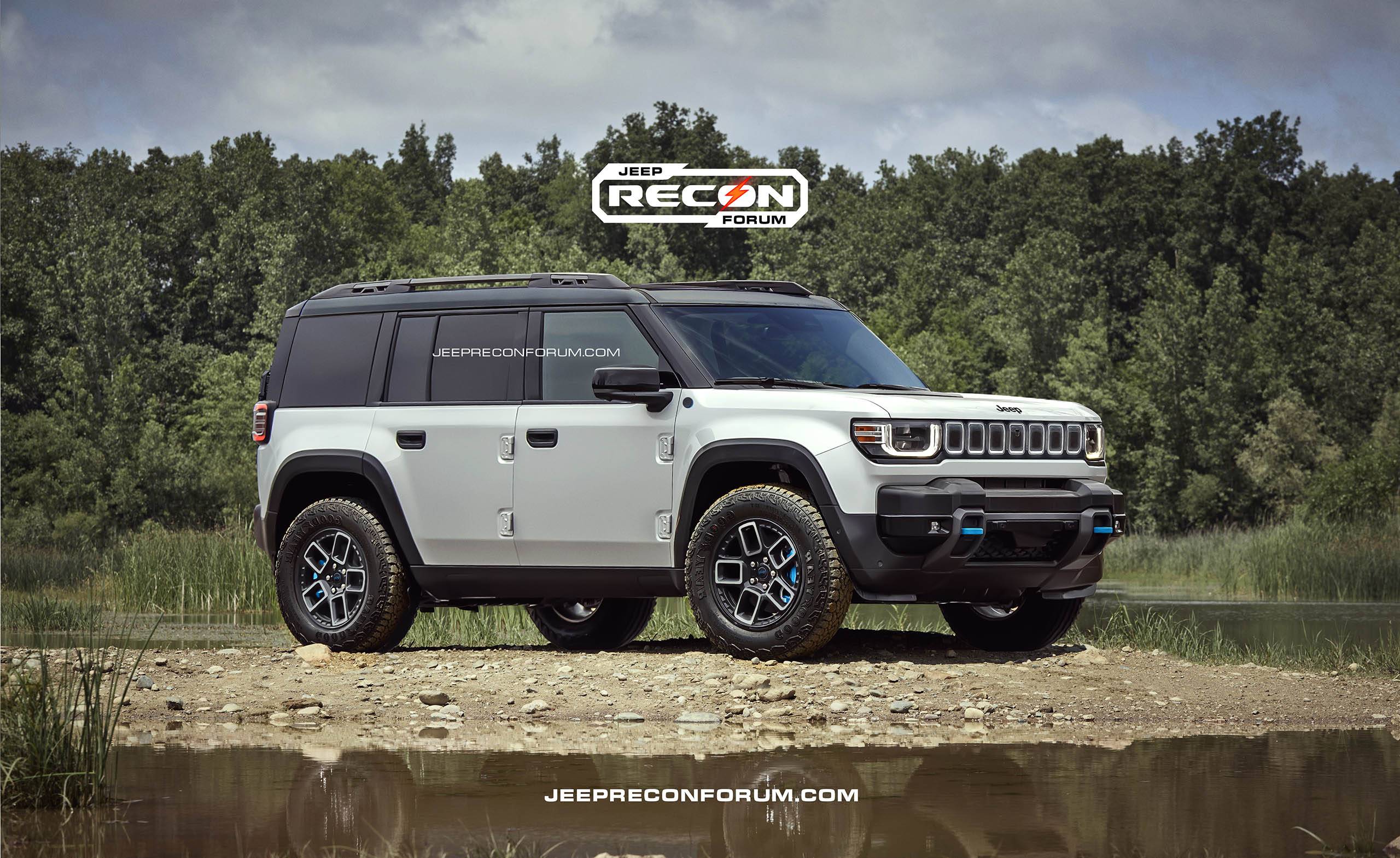 Jeep Recon EV Preview: 2025 Jeep Recon Colors w/ Black & White Roofs Jeep Recon Roof White Front 1 