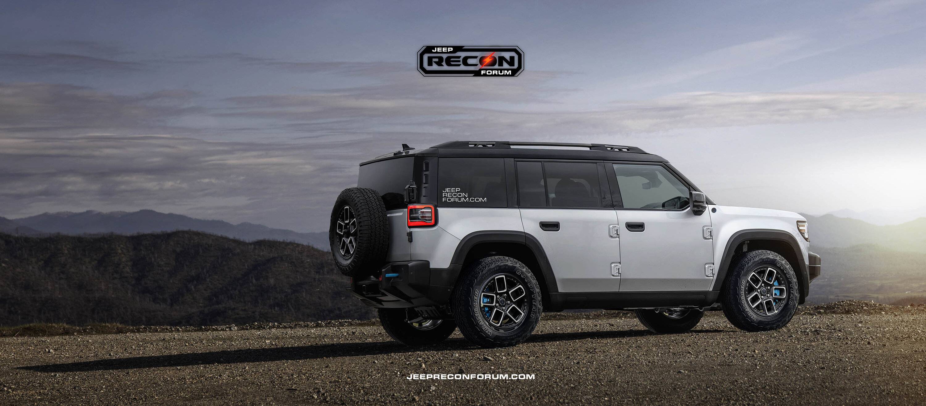 Jeep Recon EV Preview: 2025 Jeep Recon Colors w/ Black & White Roofs Jeep Recon Roof White Rear 1 