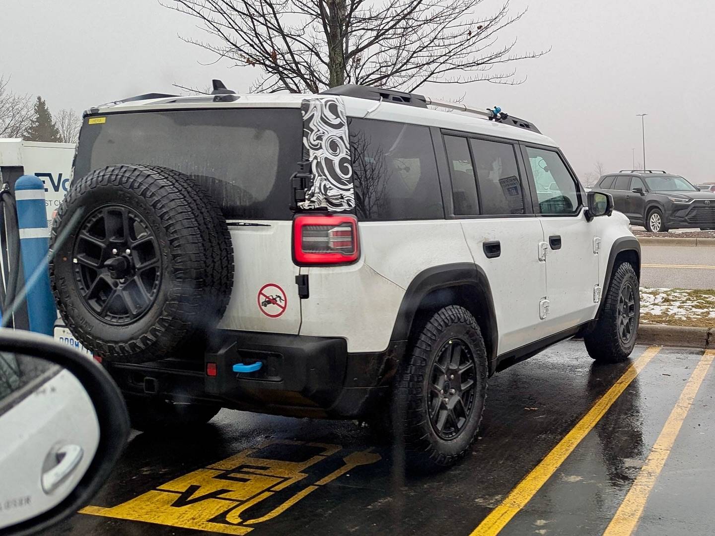 Jeep Recon EV White Jeep Recon spotted while charging white jeep recon suv