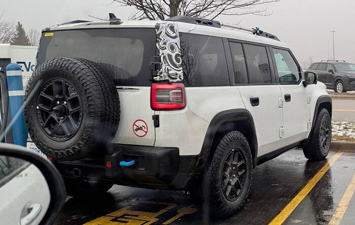 White Jeep Recon spotted while charging